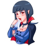 Drakula girl WhatsApp Sticker #7