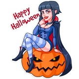 Drakula girl WhatsApp Sticker #8