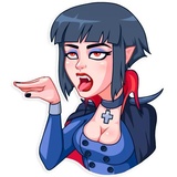 Drakula girl WhatsApp Sticker #9