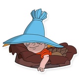 Dunno on the Moon WhatsApp Sticker #13