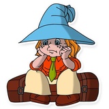 Dunno on the Moon WhatsApp Sticker #23