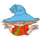 Dunno on the Moon WhatsApp Sticker #3