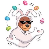 Easter Bear WhatsApp Sticker #10