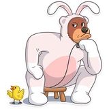 Easter Bear WhatsApp Sticker #16