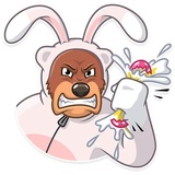 Easter Bear WhatsApp Sticker #17