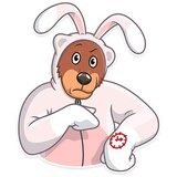 Easter Bear WhatsApp Sticker #19