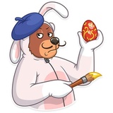 Easter Bear WhatsApp Sticker #23