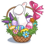 Easter Bear WhatsApp Sticker #3