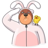 Easter Bear WhatsApp Sticker #5
