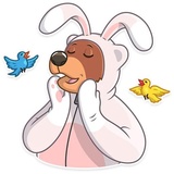 Easter Bear WhatsApp Sticker #6