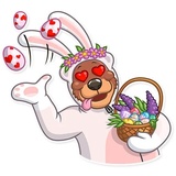 Easter Bear WhatsApp Sticker #9