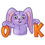 Easter Rabbit WhatsApp Sticker #12