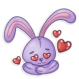 Easter Rabbit WhatsApp Sticker #15