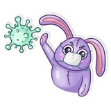 Easter Rabbit WhatsApp Sticker #18