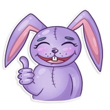 Easter Rabbit WhatsApp Sticker #19