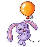 Easter Rabbit WhatsApp Sticker #2
