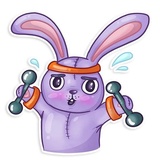 Easter Rabbit WhatsApp Sticker #3