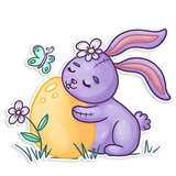 Easter Rabbit WhatsApp Sticker #7