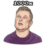 Elon Hype WhatsApp Sticker #14