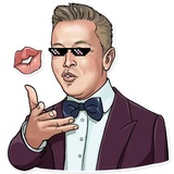 Elon Hype WhatsApp Sticker #3