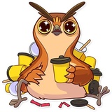 Freelance Owl WhatsApp Sticker #21