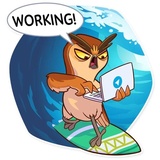 Freelance Owl WhatsApp Sticker #26