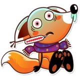 Ticky the Fox WhatsApp Sticker #18