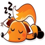 Ticky the Fox WhatsApp Sticker #7
