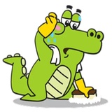 Funny Crocodile WhatsApp Sticker #16