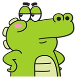 Funny Crocodile WhatsApp Sticker #18
