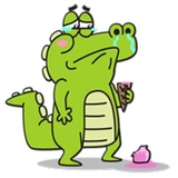 Funny Crocodile WhatsApp Sticker #19