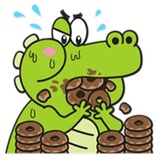 Funny Crocodile WhatsApp Sticker #23