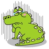 Funny Crocodile WhatsApp Sticker #7