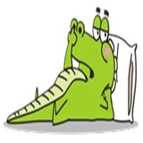 Funny Crocodile WhatsApp Sticker #9