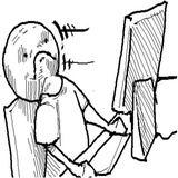 Guy Behind The Desk WhatsApp Sticker #27