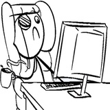 Guy Behind The Desk WhatsApp Sticker #29