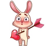 Gentle Rabbit WhatsApp Sticker #15