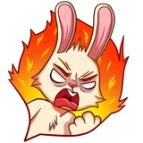 Gentle Rabbit WhatsApp Sticker #16