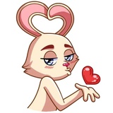 Gentle Rabbit WhatsApp Sticker #2