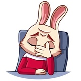 Gentle Rabbit WhatsApp Sticker #21