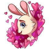 Gentle Rabbit WhatsApp Sticker #28