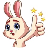 Gentle Rabbit WhatsApp Sticker #3