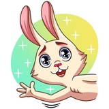 Gentle Rabbit WhatsApp Sticker #5