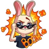 Gentle Rabbit WhatsApp Sticker #7