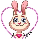 Gentle Rabbit WhatsApp Sticker #9