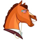 Gentleman Horse WhatsApp Sticker pack