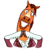 Gentleman Horse WhatsApp Sticker #10