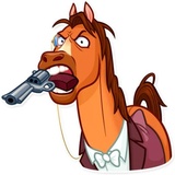 Gentleman Horse WhatsApp Sticker #11