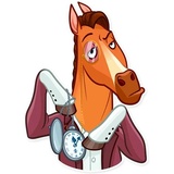 Gentleman Horse WhatsApp Sticker #12
