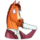 Gentleman Horse WhatsApp Sticker #14